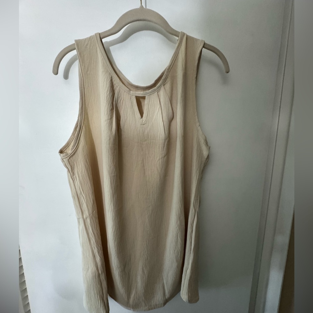 Elegant Cream Sleeveless Top